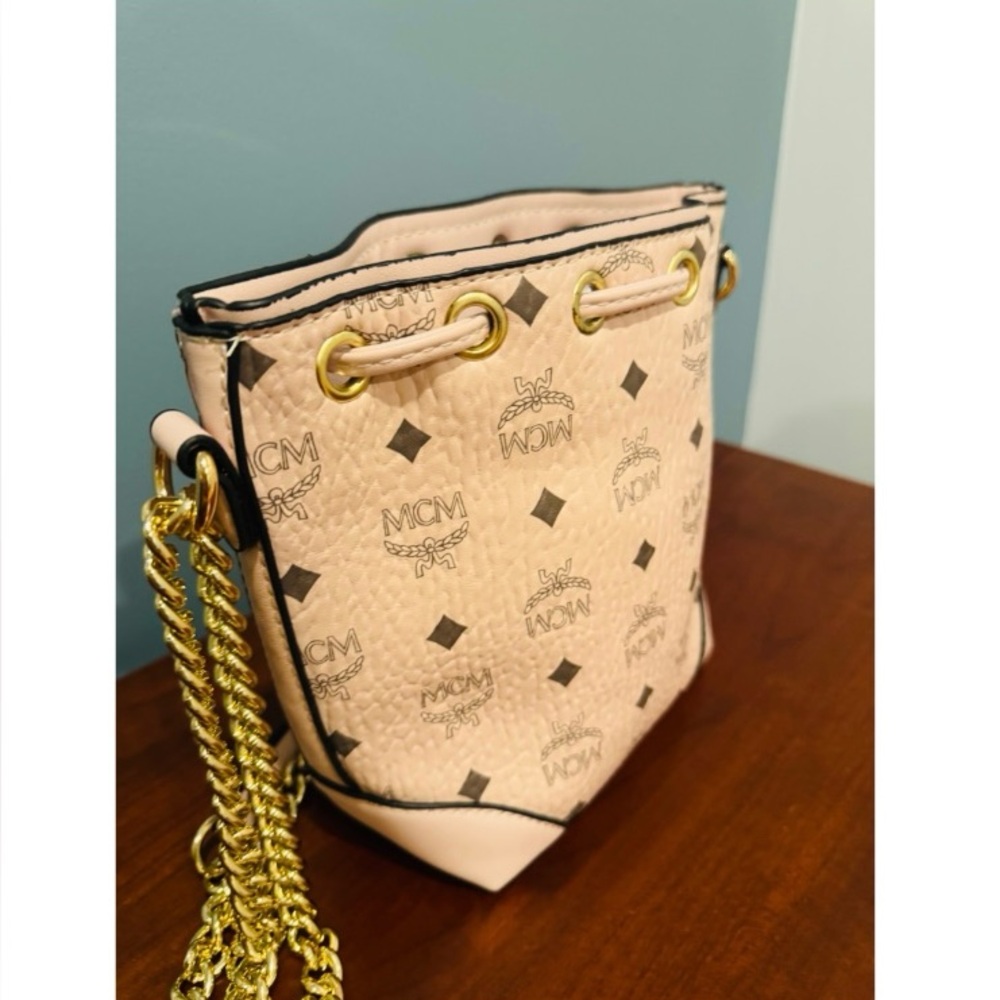 (NWOT) MCM Crossbody Bucket Purse - Pink - Picture 8 of 14